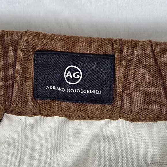 AG Adriano Goldschmied Hemp Cotton Drawstring Pants Men Brown Size M (32 x 30) - Picture 4 of 8